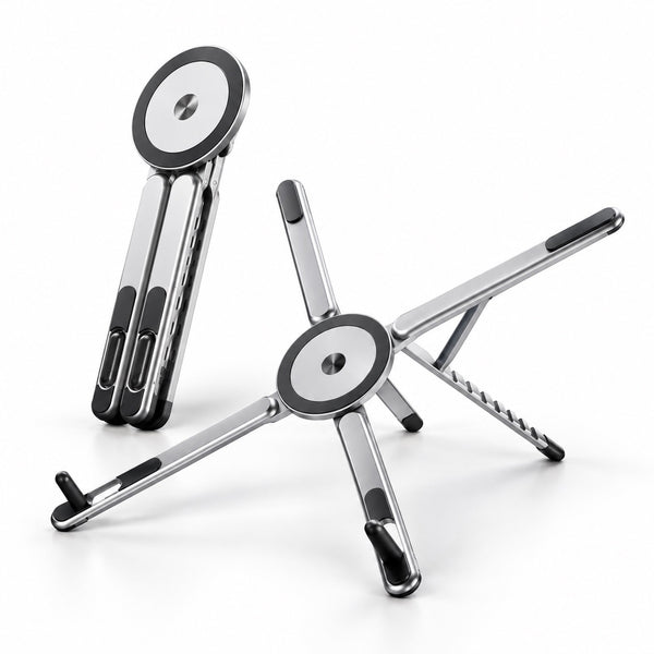 4-in-1 Foldable Laptop Stand & Magnetic Phone Holder