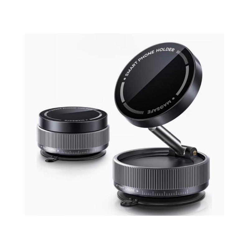 Vacuum Suction Magnetic Phone Holder with 360 Degree Rotation