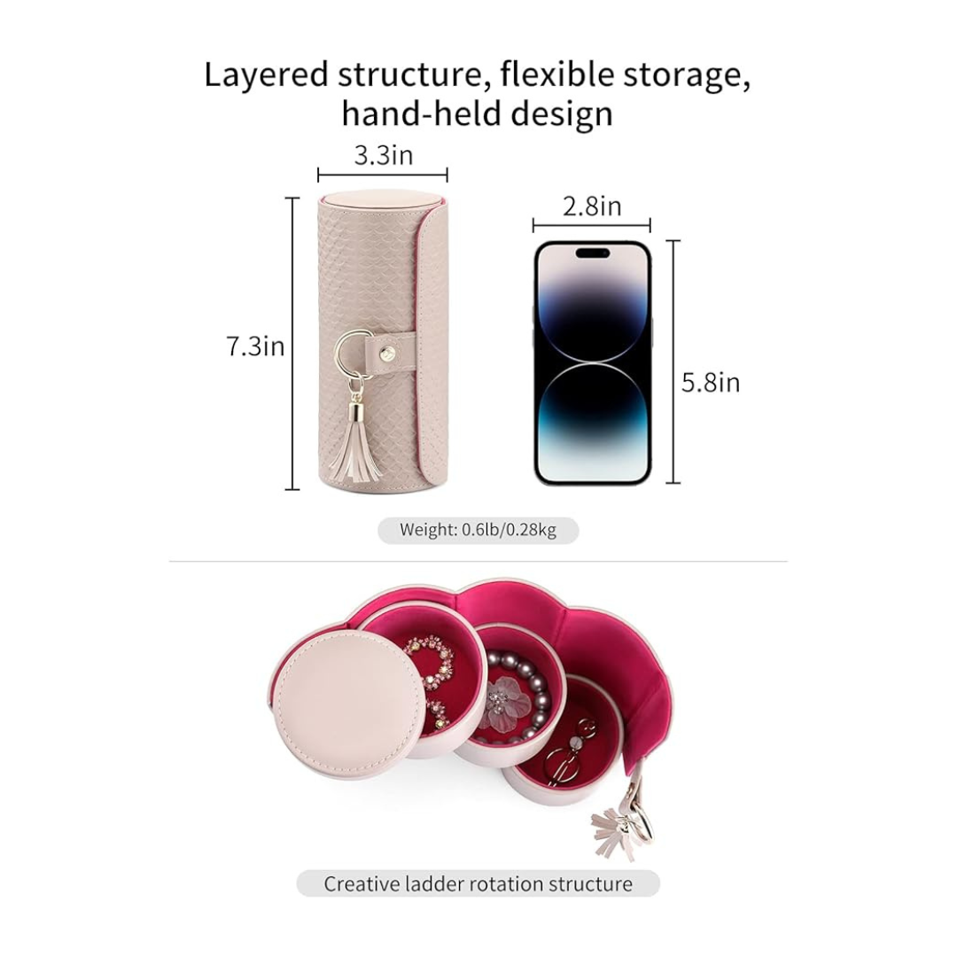 Vlando Viaggio Travel Jewellery Case with 3 Compartments