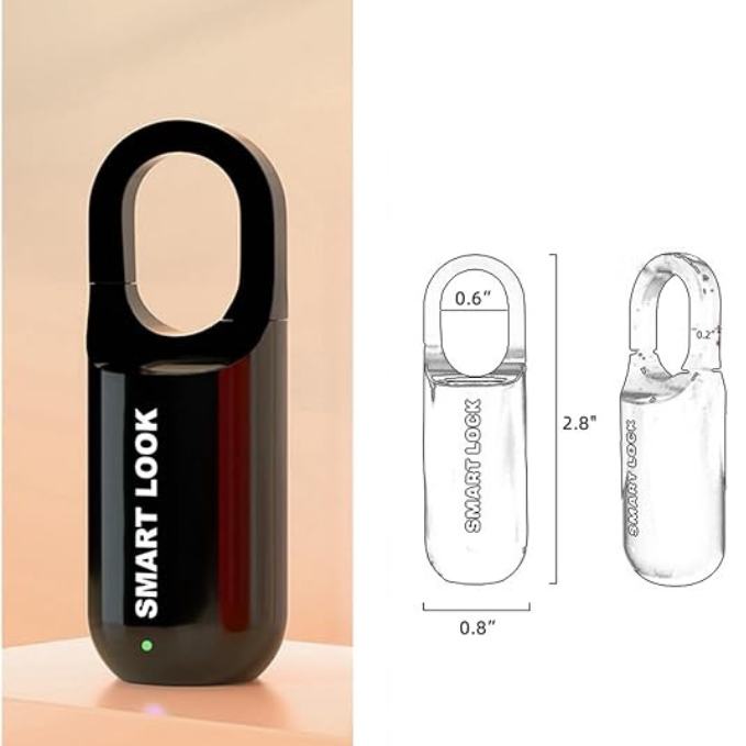Smart Fingerprint Padlock, Rechargeable Small Locker | Bio-metric Key-less