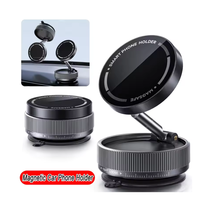 Vacuum Suction Magnetic Phone Holder with 360 Degree Rotation