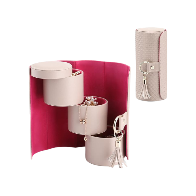 Vlando Viaggio Travel Jewellery Case with 3 Compartments