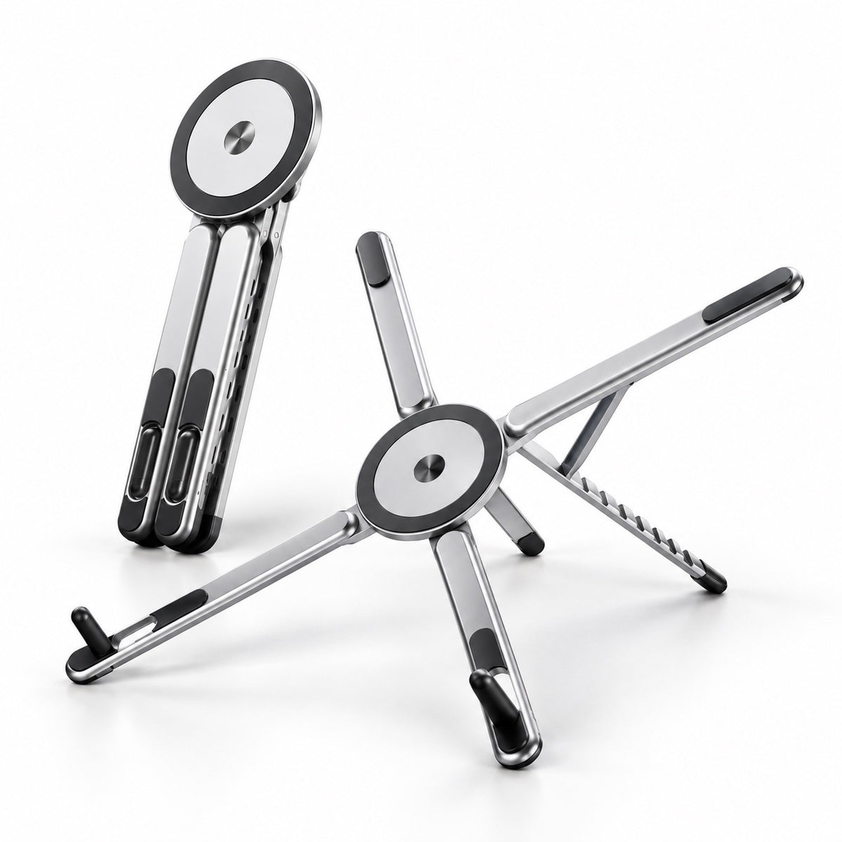 4-in-1 Foldable Laptop Stand & Magnetic Phone Holder