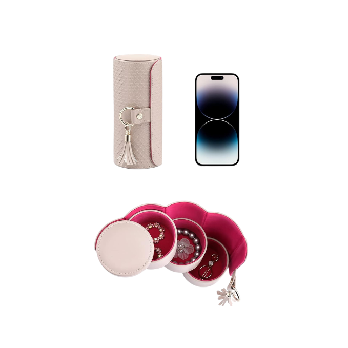 Vlando Viaggio Travel Jewellery Case with 3 Compartments