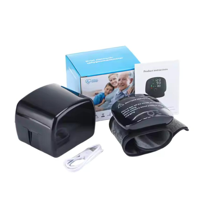 Wrist Blood Pressure Monitor Machine, Rechargeable with Adjustable Cuff