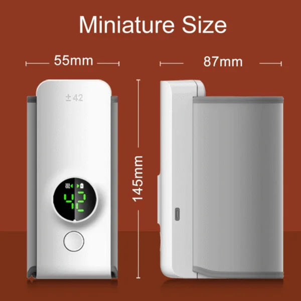 Portable Baby Milk Bottle Warmer with LCD Display, Rechargeable & Wireless