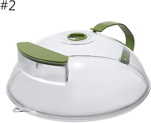 Microwave Splatter Cover Guard Lid Clear Plates Dish Covers Microwave Oven Food Cover with Handle and Water Storage Box