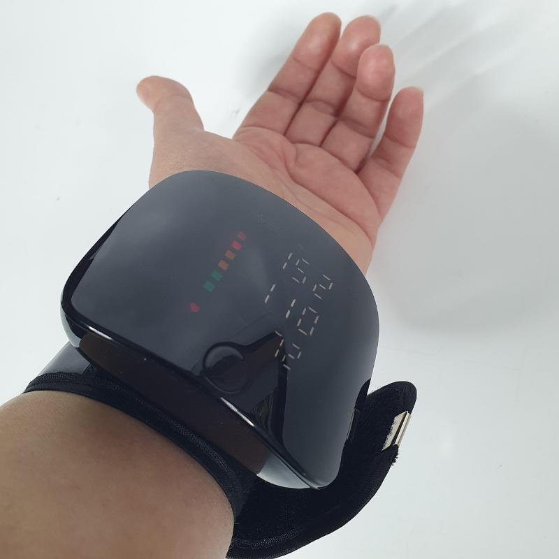Wrist Blood Pressure Monitor Machine, Rechargeable with Adjustable Cuff