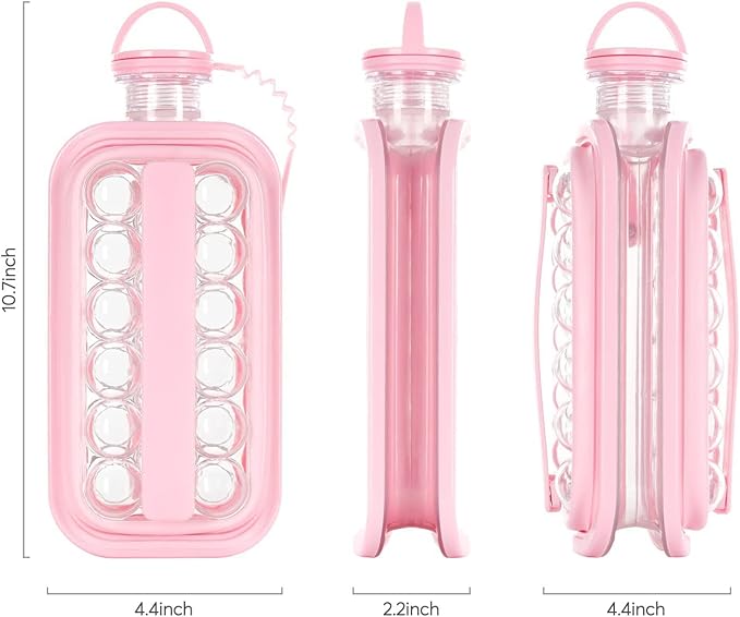 Collapsible Water Bottle, Ice Ball Making Mould, Home Travel Silicone Ice Compartment