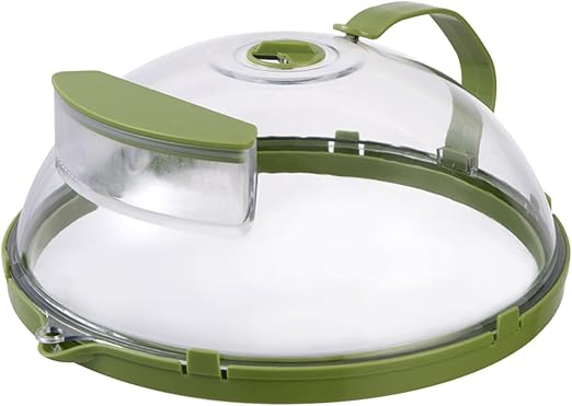 Microwave Splatter Cover Guard Lid Clear Plates Dish Covers Microwave Oven Food Cover with Handle and Water Storage Box