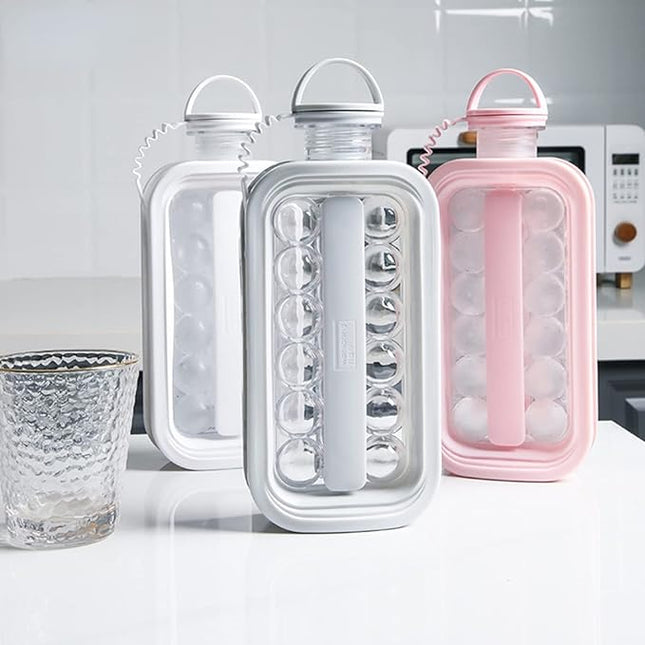 Collapsible Water Bottle, Ice Ball Making Mould, Home Travel Silicone Ice Compartment