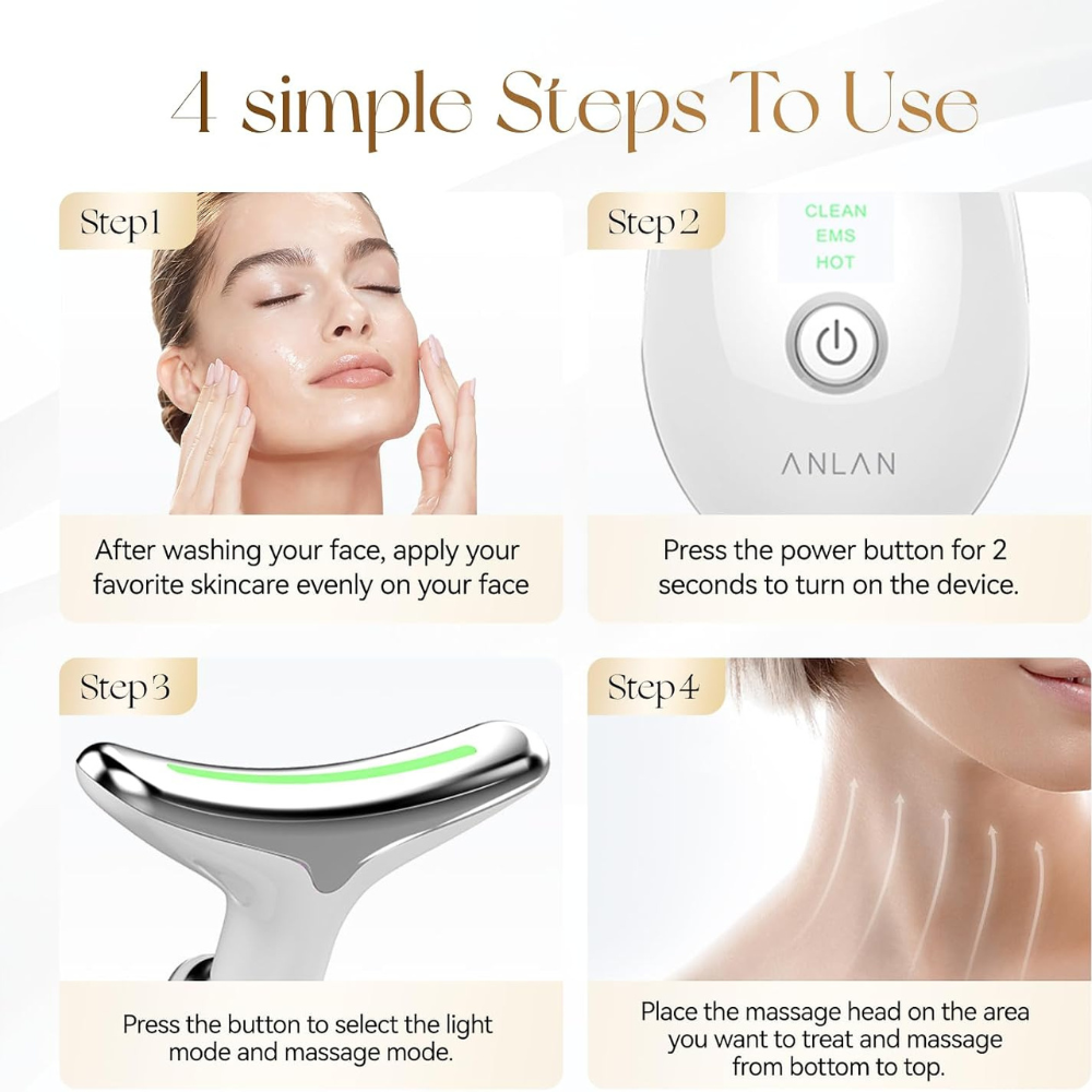 Red Light Therapy Face Massager, Skin Lift Device