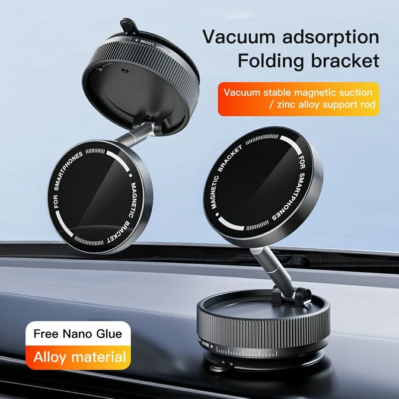 Vacuum Suction Magnetic Phone Holder with 360 Degree Rotation