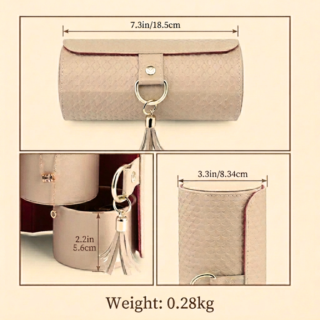 Vlando Viaggio Travel Jewellery Case with 3 Compartments