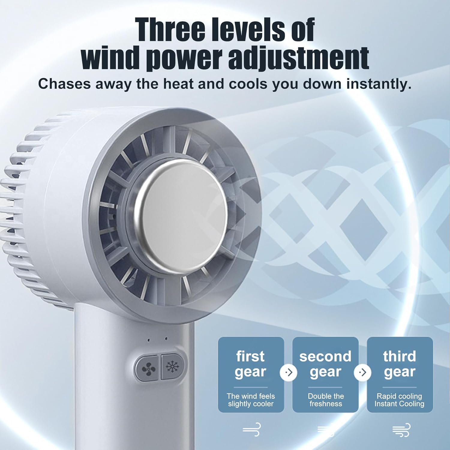 Portable Handheld Fan with Refrigeration Mode | Battery Operated Rechargeable USB Fan