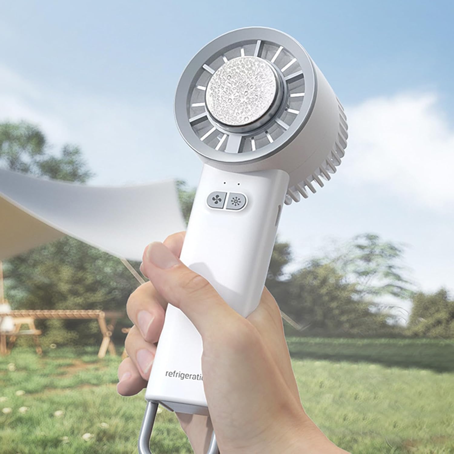 Portable Handheld Fan with Refrigeration Mode | Battery Operated Rechargeable USB Fan