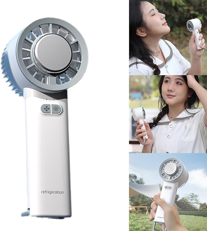 Portable Handheld Fan with Refrigeration Mode | Battery Operated Rechargeable USB Fan