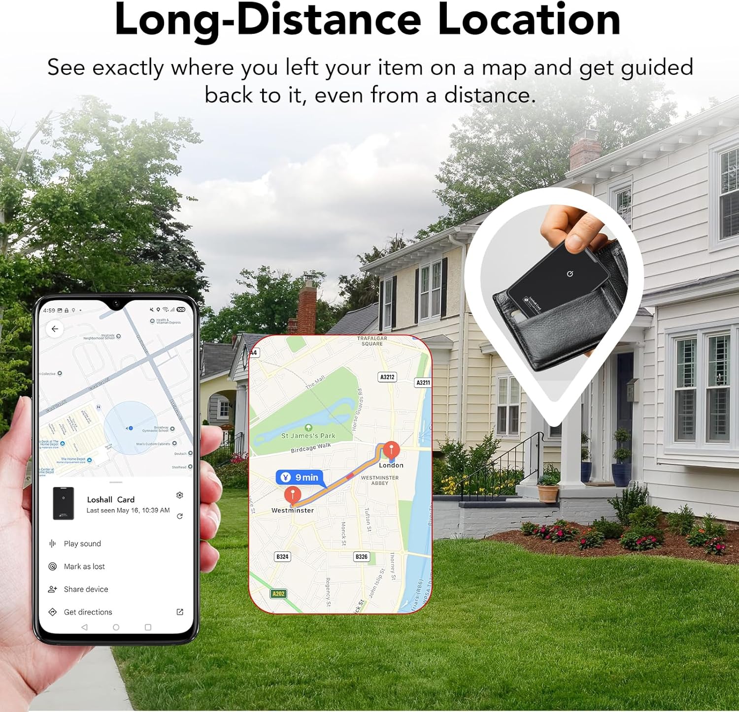 2026 New Bluetooth 5.4, Wallet Smart Tracker Card, 6 Years Battery