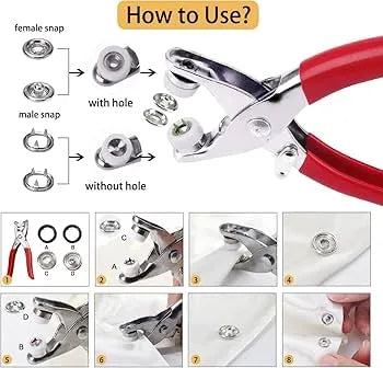 Five-claw Clip Stainless Steel Clamp Four-point Clip Clothing Button Baby Installation Tool