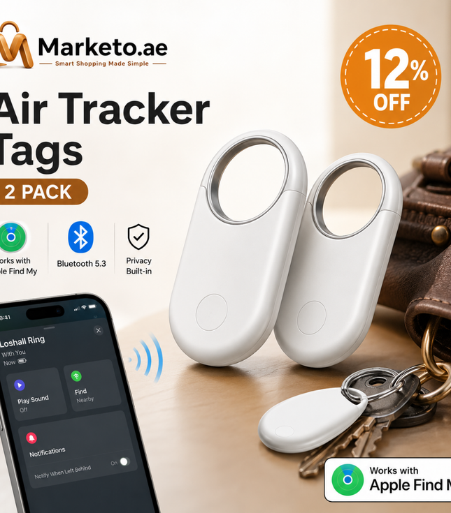 Air Tracker Tags , Black - Bluetooth 5.3 Tracker and Item Finder Work