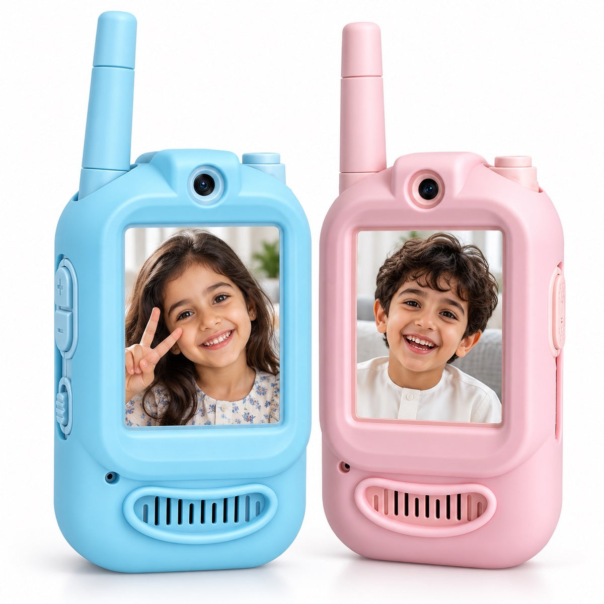 Kids’ Video Walkie-Talkies – Blue & Pink, 2 Pack