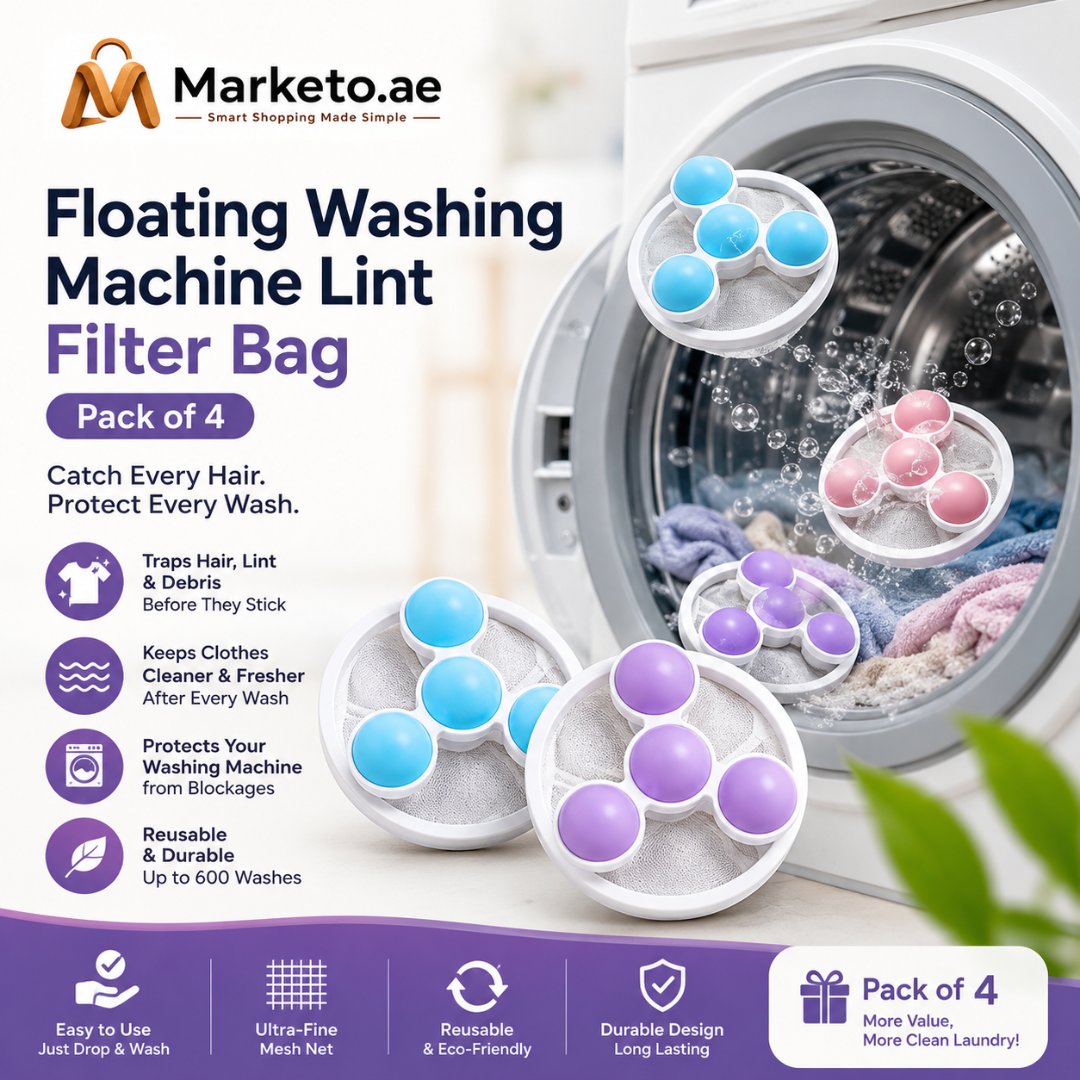 Floating Washing Machine Lint Filter Bag (Pack of 4)