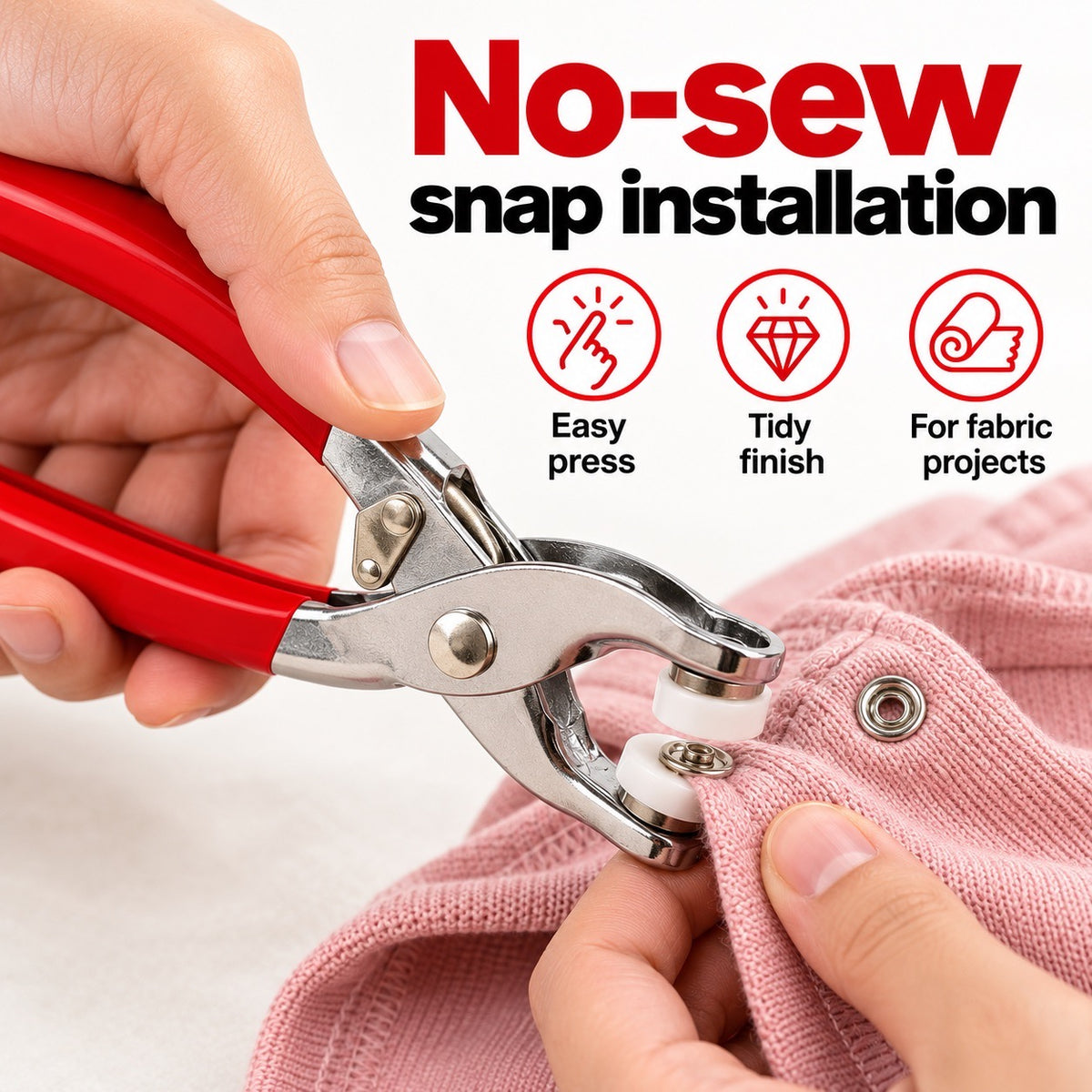 5-Claw Snap Button Pliers Kit for Clothing & Crafts