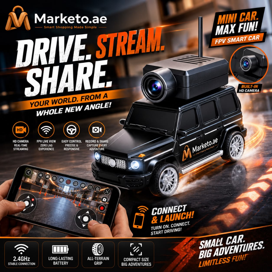 RC Drift Car | HD Camera with Real‑time Video | Remote Control With LED Lights