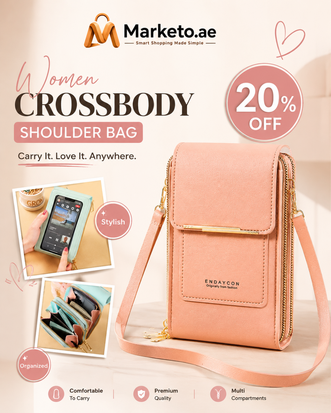 Women Cross-body Shoulder Bag By Marketo | Trending