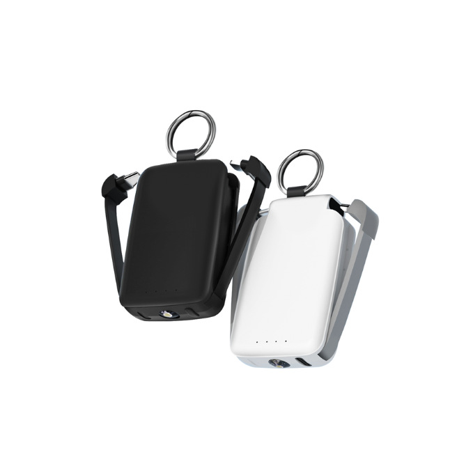 Key-chain Style Mini Power Bank With Cable Batteries External Power Bank for Phone & Watch