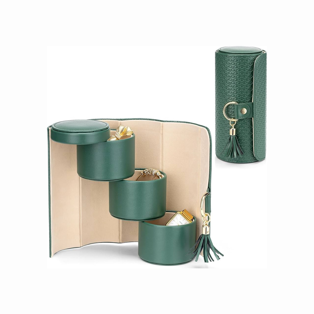 Vlando Viaggio Travel Jewellery Case with 3 Compartments