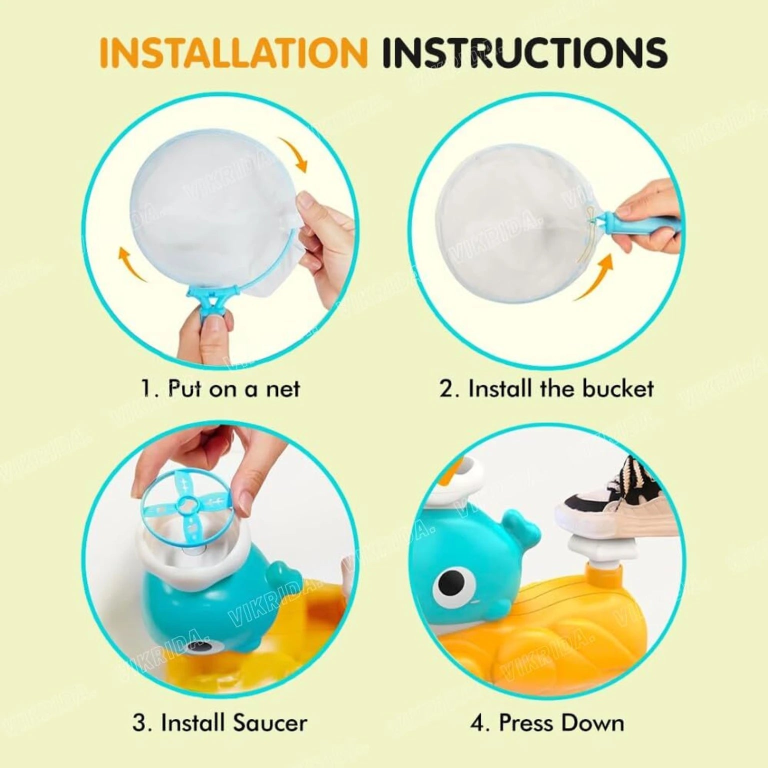 Flying Disc Launcher Toy, Flying Disc Launcher, Step-on Flying Saucer Launch Toy Set