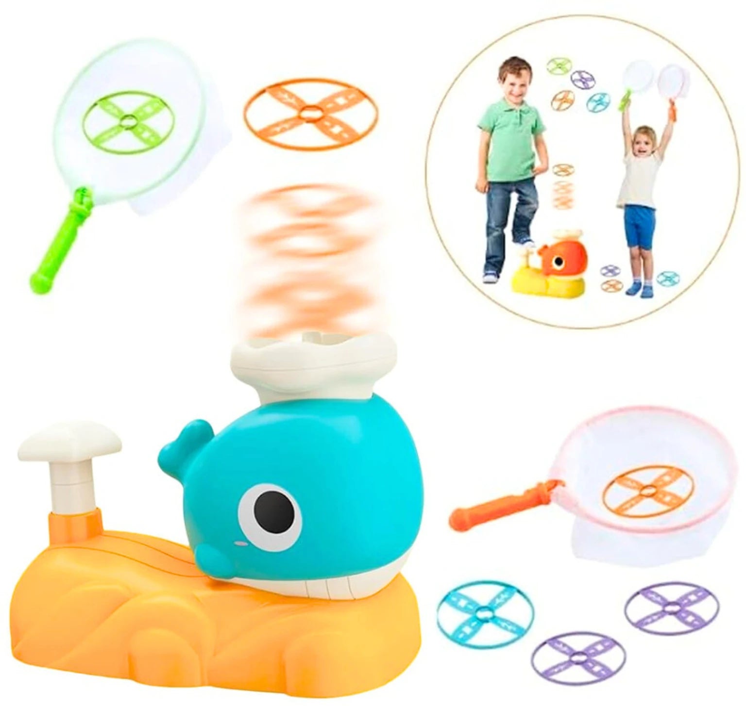 Flying Disc Launcher Toy, Flying Disc Launcher, Step-on Flying Saucer Launch Toy Set