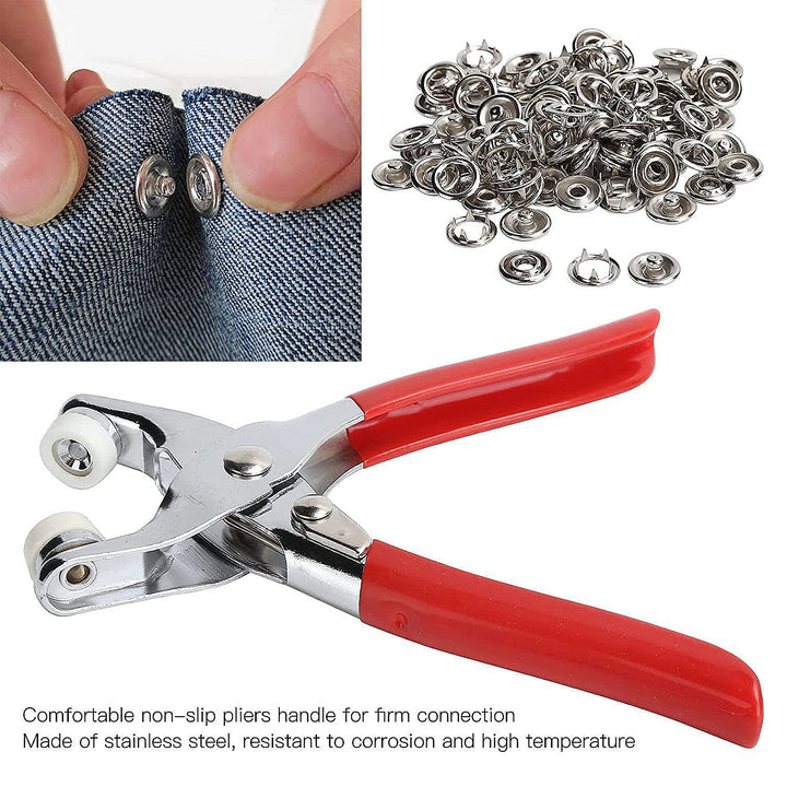 Five-claw Clip Stainless Steel Clamp Four-point Clip Clothing Button Baby Installation Tool
