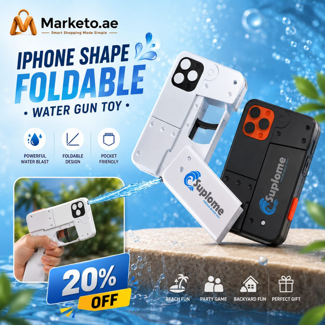 Phone Shaped Fordable Water Gun, Mini Pocket Size Summer Toy For Kids