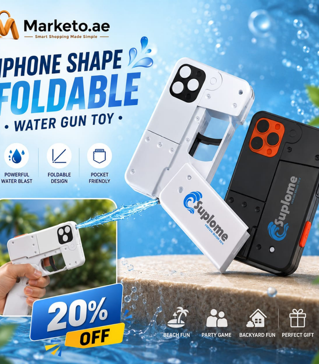 Phone Shaped Fordable Water Gun, Mini Pocket Size Summer Toy For Kids